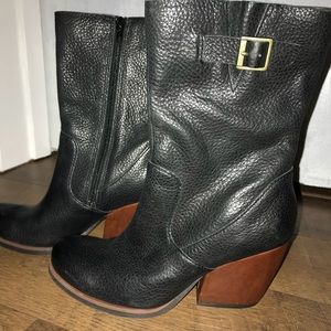 Korks Leather upper mid-calf fashion boots